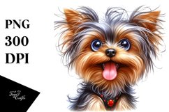 Funny Yorkshire Terrier Sitting | Clipart Product Image 1