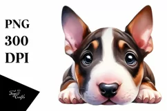 Baby Bull Terrier Caricature | Sublimation Clipart Product Image 1
