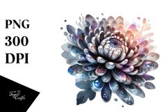 Metallic Chrysanthemum | Watercolor | Shiny Product Image 1