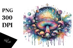 Colorful Magical Mushroom | Clipart Product Image 1