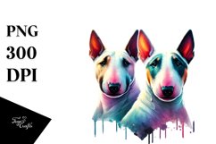 Bull Terrier with Heart and Sunglasses, PNG Product Image 1