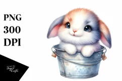 Colorful Bunny in Bucket | Clipart Product Image 3