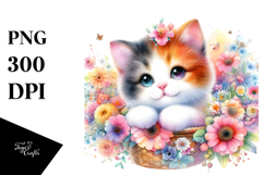 Colorful Cute Cat PNG Product Image 1