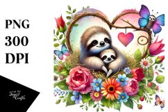 Adorned Sloth, Heart PNG Product Image 1