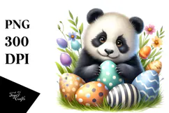 Whimsical Watercolor Baby Panda PNG Product Image 1