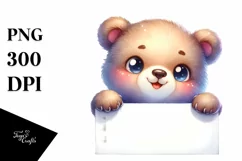Watercolor Baby Bear Smiling | Sublimation | Clipart Product Image 3