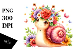 Cute Snail Flower Crown, 20 oz Tumbler Product Image 1