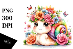 Cute Snail Flower Crown, 20 oz Tumbler Product Image 1