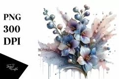 Glossy Delphinium Made of , Transparent PNG Product Image 3