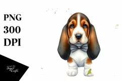 Colorful Basset Hound | Sublimation | Clipart Product Image 1