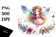 Colorful Cute Fairy PNG Product Image 1