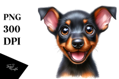 Cute Baby Doberman Pinscher, Transparent PNG Product Image 1