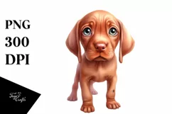 Baby Vizsla with Big Eyes | Clipart Product Image 3