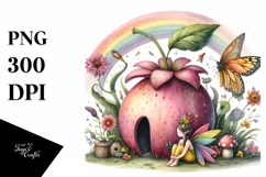 Colorful Fairy House Rainbow Clipart Product Image 3