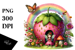 Colorful Fairy House Rainbow Clipart Product Image 1
