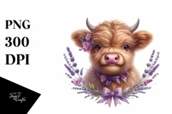 Adorable Baby Highland Cow | Clipart Product Image 3