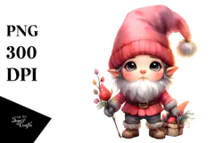 Digital Baby Gnome with Big Eyes PNG Product Image 1