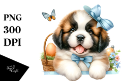 Watercolor Baby Saint Bernard PNG Product Image 1