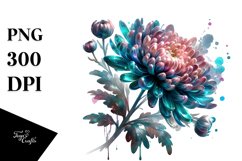 Chrysanthemum | Watercolor | Shiny Product Image 3