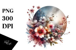 Digital Painting Flower with Splashes Product Image 1