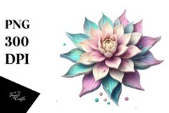 Wooden Dahlia Clipart Product Image 1