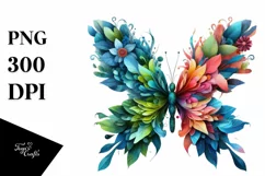 Vibrant Abstract Butterfly PNG Product Image 3
