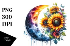 Vibrant Watercolor Sunflowers, Transparent PNG Product Image 3