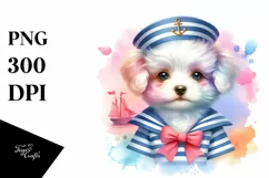 Vibrant Puppy Sailor Suit Clipart Product Image 4