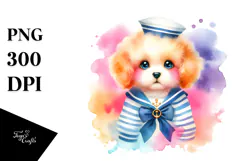 Vibrant Puppy Sailor Suit Clipart Product Image 1