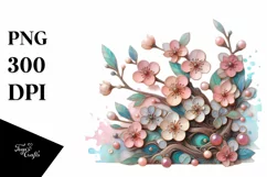 Detailed Pastel Cherry Blossom Made of Transparent PNG Product Image 1
