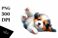 Colorful Baby Dog Spring Whimsical Pets | Sublimation Product Image 3