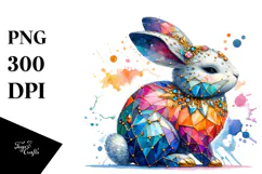 Colorful Bunny Diamond Insertions PNG Product Image 1