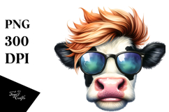 Funny Expressive Cow PNG Product Image 1