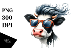 Funny Expressive Cow PNG Product Image 1