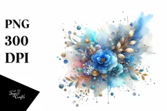 Colorful Blueis Watercolor Splash | Sublimation | Clipart Product Image 3