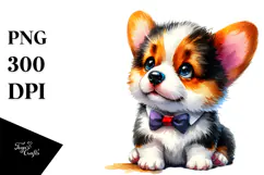 Expressive Baby Pembroke Welsh Corgi PNG Product Image 1