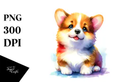 Expressive Baby Pembroke Welsh Corgi PNG Product Image 1