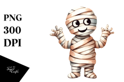 Funny Mummy Watercolor Image PNG Product Image 1