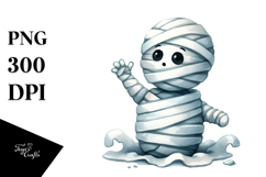 Funny Digital Painting of Cute Ghost PNG Product Image 1