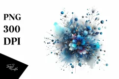 Colorful Blueis Watercolor Splash | Sublimation | Clipart Product Image 3