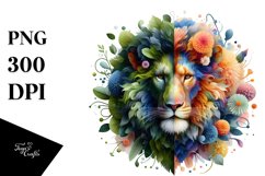Vibrant Abstract Lion PNG Product Image 1