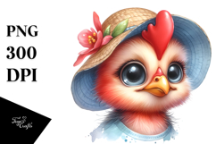 Watercolor Rooster Portrait Proud | Sublimation | Clipart Product Image 1