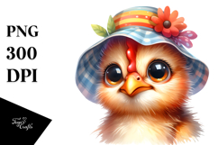 Watercolor Rooster Portrait Proud | Sublimation | Clipart Product Image 1