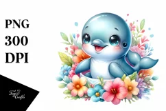 Colorful Dolphin in Pocket | Clipart Product Image 3