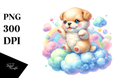 Whimsical Baby Dog Bouncing Cloud Product Image 1
