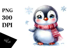 Energetic Baby Penguin, High-Res PNG Product Image 1