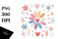 Cute Digital Painting of Flowers PNG Product Image 1