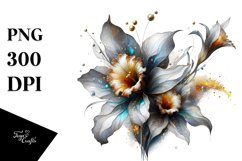 Shiny Narcissus Abstract Watercolor Product Image 3