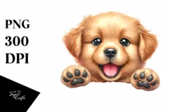 Funny Crazy Small Golden Retriever | Clipart Product Image 1