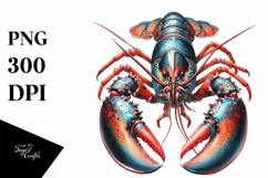 Watercolor Lobster Sticker Art Product Image 1